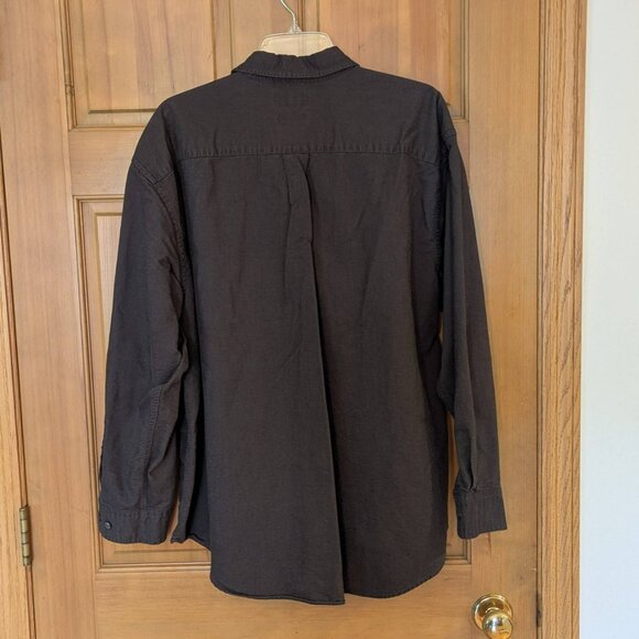 Black St. John's Bay long sleeve Oxford button down cotton shirt size L - Picture 5 of 5